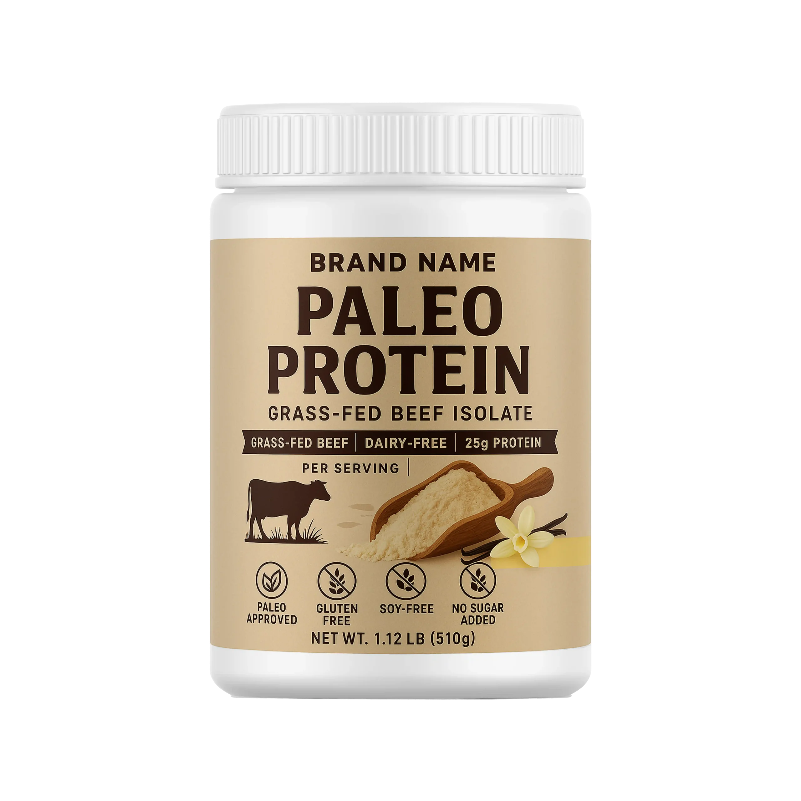 Paleo protein powder, dairy-free protein, beef protein supplement, gut-friendly protein powder, Paleo diet protein, collagen protein powder, clean protein powder, protein powder without whey, high protein Paleo shake, protein powder for muscle recovery